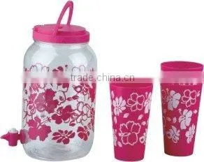 BPA Free Beverage Dispenser, PET Juice Jar, Plastic Sun Tea Jar,water Container Custom Logo thumbnail-1