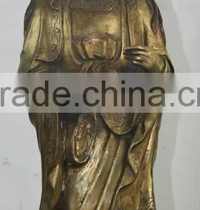 Antique Chinese Standing Bronze Buddha Statue thumbnail-1