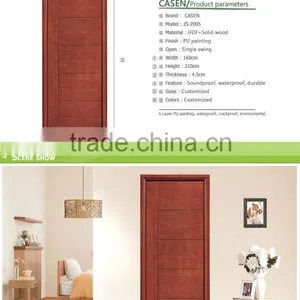 Top Fashion New Nature Teak Wood Main Door Designs Flat Wood Door in Guangzhou thumbnail-3