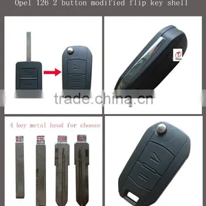 TD 126 2 Button Modified Flip Key Shell for Opel thumbnail-1