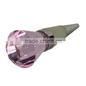 Sky Blue Glass Crystal Diamond Wine Bottle Stopper thumbnail-6
