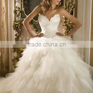 Best Selling Ivory Tulle Sweetheart High Quality Ball Gown Wedding thumbnail-3