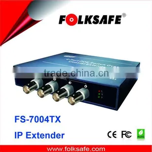 POE Switch IP Extender, FS-7004TX, 4 Channel Ethernet and Power Transmitter Over Coax Cable, IP Extender thumbnail-1