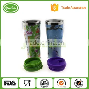 Promotional Double Wall Stainless Steel Tumbler Mug With Newest Advertising Paper Insert thumbnail-4
