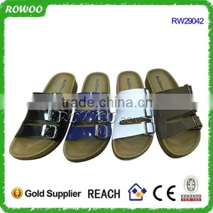 New Style Buckles Design Cork OEM Women Slippers thumbnail-3