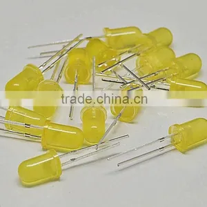 Yellow 5MM LED Round With Domed Top Light Emitting Diode ( Lens Color Yellow ) thumbnail-1