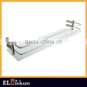 Brass Heavy Duty Toilet Accessories Bathroom Shelf Single Tier Bathroom Glass Shelf 6B0121 thumbnail-1