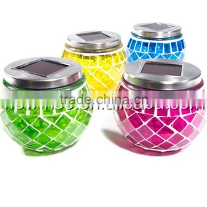 Color Changing Solar Mosaic Jar Lights thumbnail-1