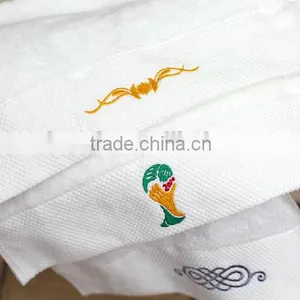 GaoYang Towel Factory100% Cotton Dobbby White Hotel Towel Embroidery Logo Hotel Gift Face Towel thumbnail-4