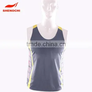 Wholesale Plain Mesh Dry Fit Mens Running Sports Singlets thumbnail-4