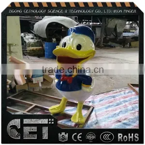 Fiberglass Donald Duck Statues Life-size Fiberglass Duck Sculpture Cartoon Character Statue thumbnail-3