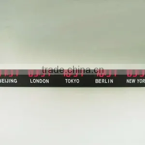 Led Time Zone World Clock 5 Cities thumbnail-1