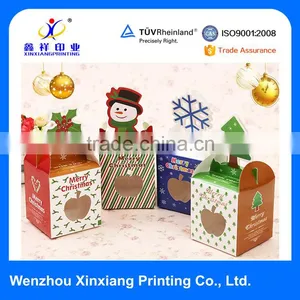 New Design Apple Sweet Packaging Box With Open Window for Christmas Eve thumbnail-1