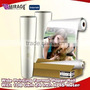 Wide Printing Format Paper Roll With 108 Gsm 24 Inch X 45 Meters thumbnail-1