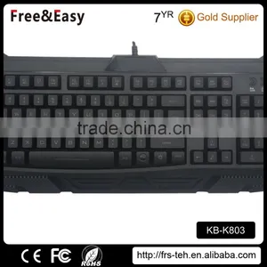 3 Color LED Backlit Waterproof Wired Gaming Keyboard thumbnail-2