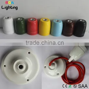 E27 Holder Porcelain Chandelier Light/Lamp Modern Ceramic Ceiling Lighting thumbnail-1
