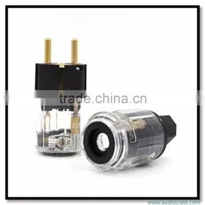 OEM/ODM Gold Plated EU Schuko Mains Power Plug + IEC Connector Audio thumbnail-2