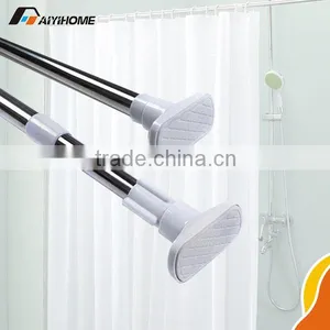 Easy Installation Corner Bathroom Shape Shower Curtain Pole / Rod / Rail Curved Mental Shower Curtain Rod thumbnail-2