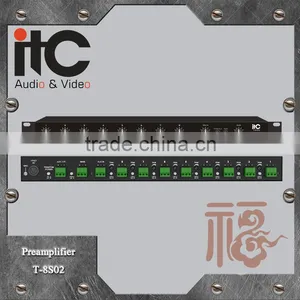 ITC T-8S02 8 Switchable Mic/Line Input 2 Out Microphone Preamplifier Audio thumbnail-1