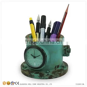 Fire Hydrant Shape Antqiue Table Clock Pen Holder thumbnail-1