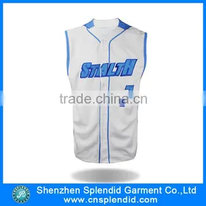 2015 High Quality Sportswear Men Gym Clothing Sleeveless Baseball Jersey thumbnail-1