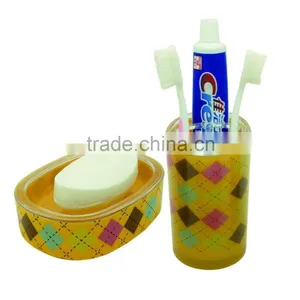 Double Wall Yellow Plastic Toothbrush Holder With Cheap Price thumbnail-3