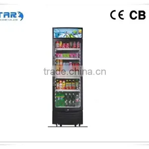 Import Export Algeriaoutside Condenser 350L VSC-350 Upright Glass Door Refrigerator From China Supplier thumbnail-1
