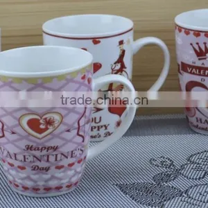 11OZ Valentine's Day Fully Decal Printed Coffee Cups, Shiny Surface Porcelain Mug, KL5002-355 thumbnail-2