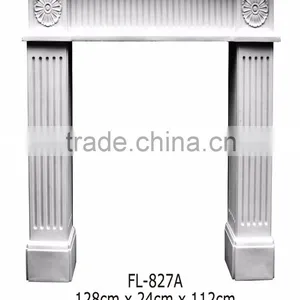 Polystyrene High Quality Beautiful PU Decorative White Marble Fireplace/freestanding Nero Marquina Marble Fireplace thumbnail-3