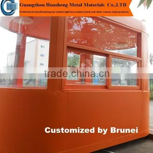 Hot Sale Prefab Outdoor Metal Retail Kiosk Booth / Modern Design Newspaper and Magazine Kiosk thumbnail-3