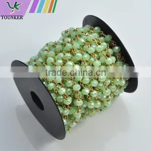 Wholesale Colored Gemstone Beaded Link Chain thumbnail-1