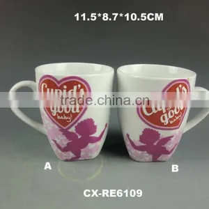 Ceramic Decal Mug for Valentine's Day, Couple Mug thumbnail-1