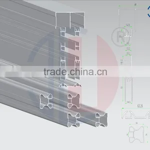 Alumium Components Niagara Doors Style ( Top - Bottom Tracks , Vertical Style, Top and Bottom Rails, Wheels ) thumbnail-3
