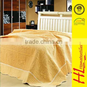 HLHT 2 Hours Replied Satin Bed Sheet Patchwork Quilt thumbnail-1