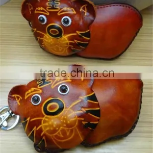 Chinese Handmade Animal Shape Genuine Leather Zip Coin Purse thumbnail-6