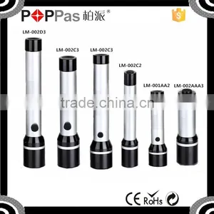 POPPAS LM002 Series Most Popular Dry Battery Powered Handheld Camping Flashlight thumbnail-1