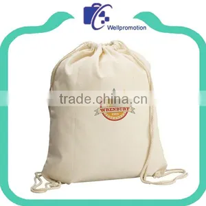 Promotional 100% Cotton Drawstring Bags With Logo thumbnail-1