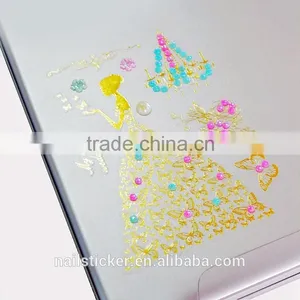 Custom Multi-application Metallic Tattoo With Rhinestone Gold Crystal Hair Tattoo Stickers thumbnail-2