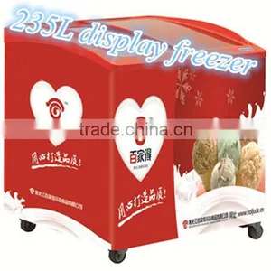 405L Curved Double Door Ice Cream Showcase Freezer. thumbnail-5