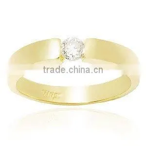 Diamond Gold Band, Simple Diamond Ring, Less Expensive Ring thumbnail-1