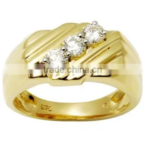 Mens Wedding Rings in 18k Gold Ring thumbnail-1