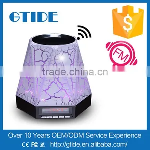 Fashion Light Color Changeable Colorful Plastic Material Wireless Music Bluetooth Speaker With Clock thumbnail-3