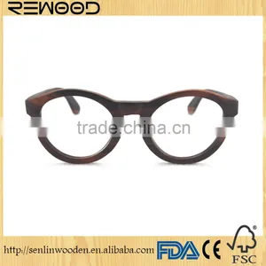 Wood Sunglasses Made From Ebony Frame With Clear Lens RX Frame thumbnail-6