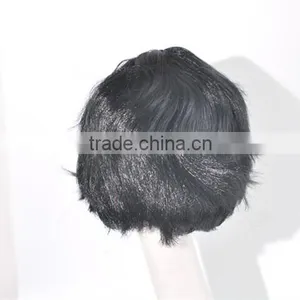 Japanese Style Short Black Wig With Bangs Synthetic Wig N245 thumbnail-3