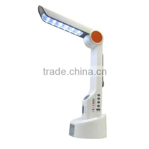 LED Desk Lamp Crank Dynamo Solar Flashlight Desk Lamp AM/FM Radio Flashlight thumbnail-1