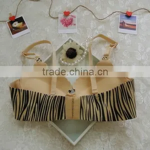 Zebra Print One Piece Seamless Bra Nylon Bra thumbnail-2