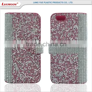 Oem Bling Diamond Flip Leather Phone Case For Iphone 5 5s 6 6s 7 thumbnail-4