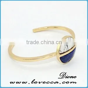 New Summer Fashion Rhinestone Glass Beads Bracelet Gold Bangle Hot thumbnail-6