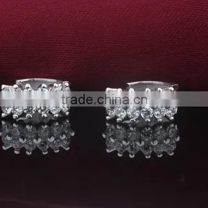 2015 Fashion Bar and Prong Setting Zircon Clip on Earrings for Women thumbnail-4