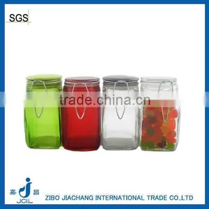 260ml Square Glass Containers for Honey With Seal Lid thumbnail-1